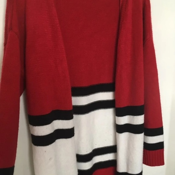 Trendy Cardigan Stripe Sweater - Picture 2 of 5